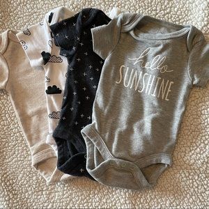 4 Cloud Island Newborn Onesies